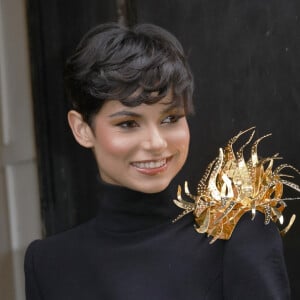 Eve Gilles (Miss France 2024) - Arrivées au défilé Stéphane Rolland Haute Couture printemps-été 2024 à la Salle Pleyel de Paris, le 23 janvier 2024. © Christophe Aubert via Bestimage