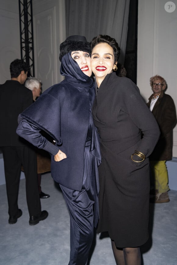 Rossy De Palma, Farida Khelfa - Front Row du défilé Jean-Paul Gaultier (JPG) x Haider Ackermann "Collection Haute Couture Printemps/Eté 2023" lors de la Fashion Week de Paris (PFW), le 25 janvier 2023.