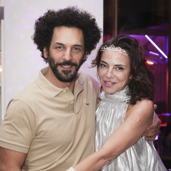 Tomer et Sandra Sisley ont profité d'une superbe soirée Patins ! 
Exclusif - Tomer et Sandra Sisley - Soirée au restaurant de l'Hotel Kimpton, le Montecito, organisée par S.Sisley à Paris. © Jack Tribeca / Bestimage 