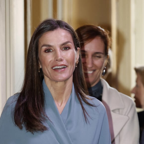 La reine Letizia d'Espagne à la remise des Prix nationaux Reine Letizia pour le handicap à Madrid le 29 janvier 2024.