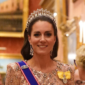 Catherine Kate Middleton, princesse de Galles lors d'une réception pour les corps diplomatiques au palais de Buckingham à Londres le 5 décembre 2023 