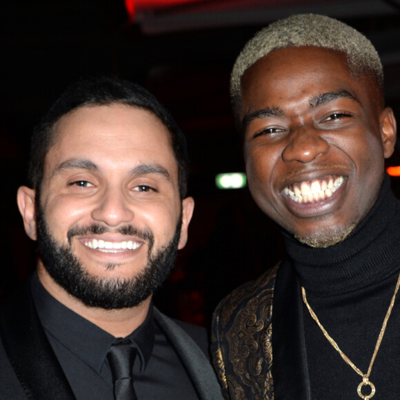 Malik Bentalha (Humoriste de l'année) et MHD (Mohamed Sylla) (Musicien de l'Année) - Cocktail pour la remise des GQ Awards "Les Hommes de l'Année 2018" au Centre Pompidou à Paris, le 26 novembre 2018. © Veeren/Bestimage 