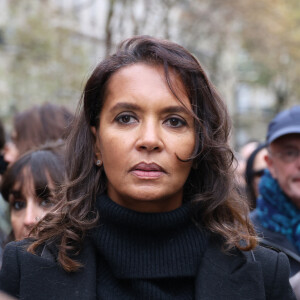Karine le Marchand - Marche pour la République et contre l'antisémitisme à Paris le 12 novembre 2023. © Denis Guignebourg / Bestimage  -