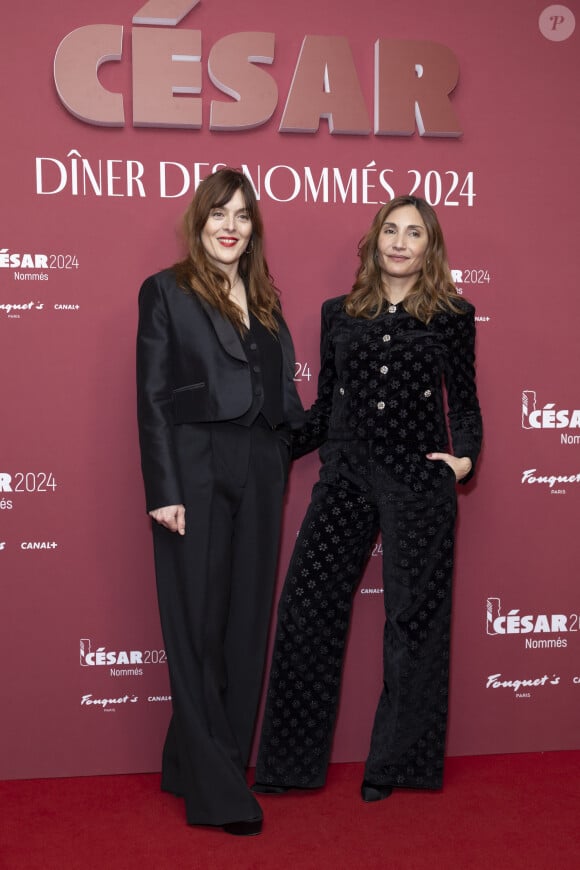 Valérie Donzelli, Audrey Diwan - Dîner des nommés des César 2024 au Fouquet's Paris, le 5 février 2024. © Olivier Borde / Bestimage