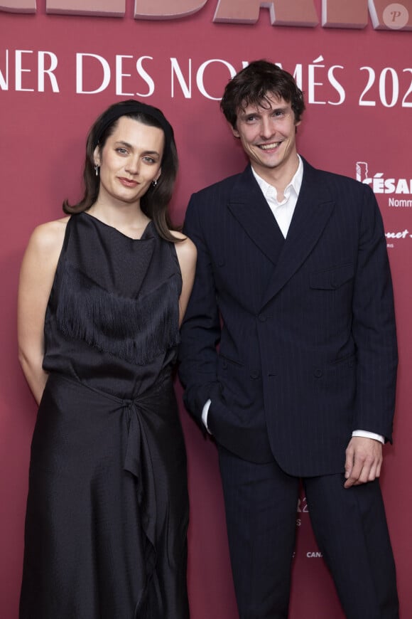 Julien Frison et Ella Rumpf - Dîner des nommés des César 2024 au Fouquet's Paris, le 5 février 2024. © Olivier Borde / Bestimage