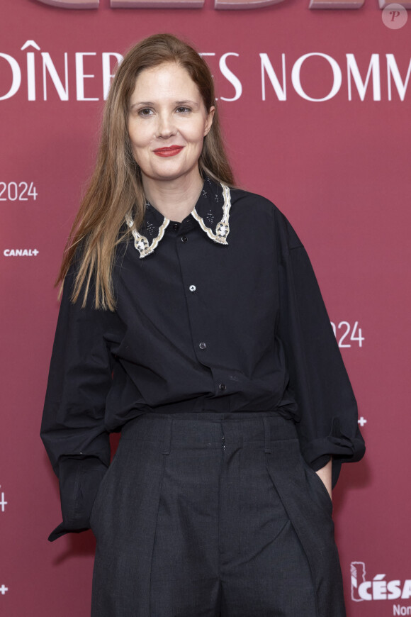 Justine Triet - Dîner des nommés des César 2024 au Fouquet's Paris, le 5 février 2024. © Olivier Borde / Bestimage