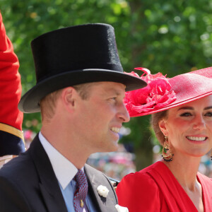 Le prince William, prince de Galles, et Catherine (Kate) Middleton, princesse de Galles - La famille royale britannique au meeting hippique Royal Ascot à Ascot, le 23 juin 2023. 