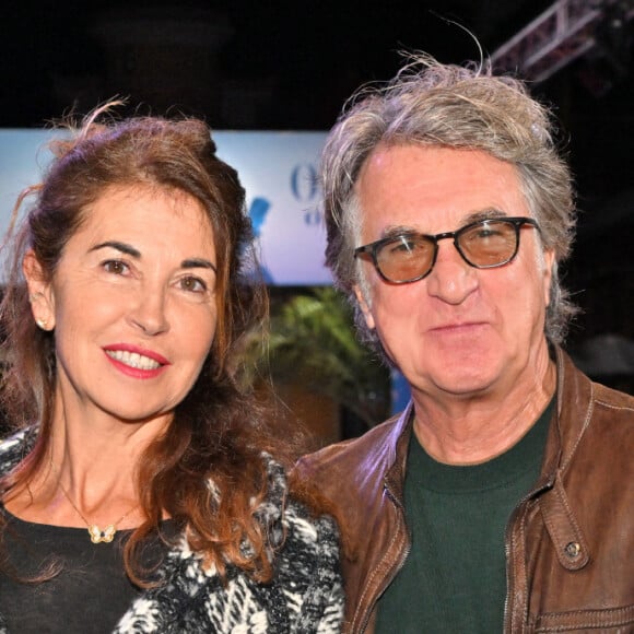 François Cluzet et sa femme Narjiss Slaoui-Falcoz durant la soirée de clôture et remise des prix de la 4eme édition du Nice Festival CinéRoman au cinéma Pathé Gare du Sud à Nice, le 9 octobre 2022. © Bruno Bebert/Bestimage