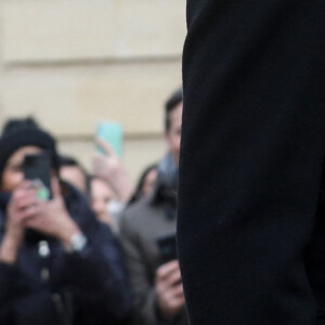 Passation de pouvoirs entre l'ancienne Première ministre et le nouveau Premier ministre Gabriel Attal à l'hôtel de Matignon, à Paris, France, le 9 janvier 2024. © Stéphane Lemouton/Bestimage 