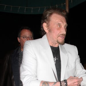 Johnny Hallyday et Jean Reno ont dine chez Madeo a West Hollywood, le 18 fevrier 2013.