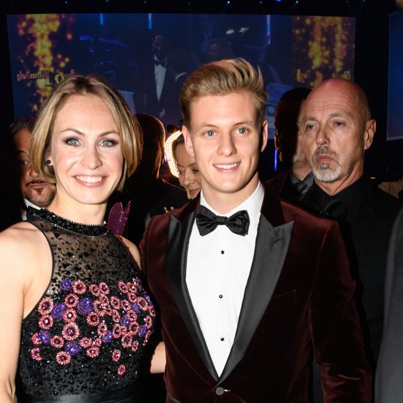 Magdalena Neuner, Mick Schumacher - Soirée de gala du bal allemand de la presse sportive à Francfort en Allemagne le 9 novembre 2019.