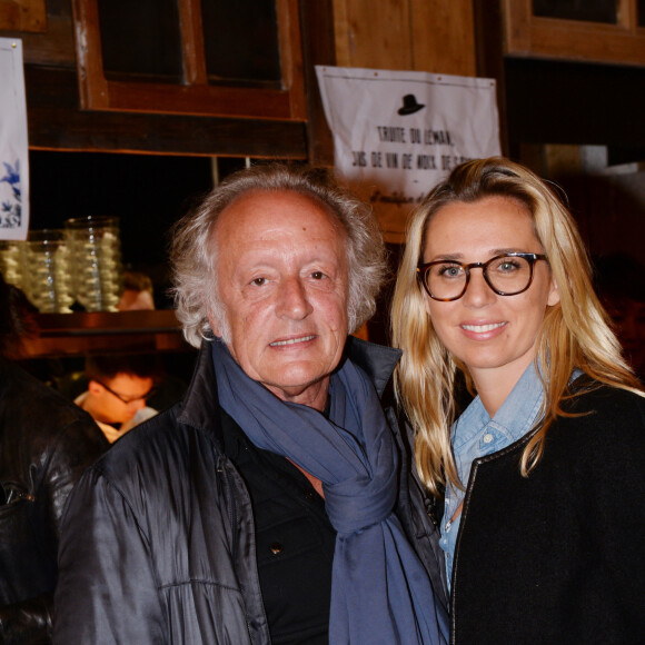 Exclusif - Didier Barbelivien et sa femme Laure - Inauguration du restaurant Rural by M. Veyrat au Palais des Congrès à Paris, France, le 25 avril 2017. M. Veyrat s'associe à B. Patou (Bus Palladium, Victoria 1836, l'Arc Paris, Manko) pour ouvrir Rural, une cantine-bistrot champêtre qui mettra la nature et les produits bio à l'honneur: terrines et cocottes de saison, buffet de desserts maison au billot. © Rachid Bellak/Bestimage 