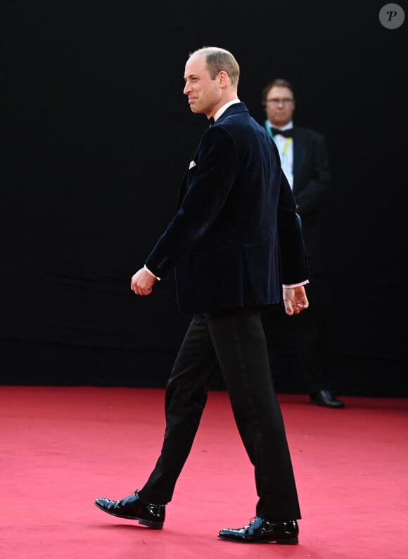 C'est en solo que le prince William s'est rendu aux BAFTA awards ce dimanche à Londres
Le prince William de Galles lors des BAFTA awards au Royal Albert Hall à Londres 
