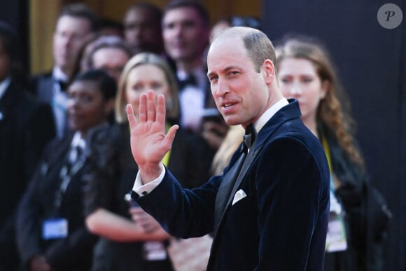 Le prince William lors des BAFTA awards au Royal Albert Hall à Londres le 18 février 2024. © Jordan Pettitt/PA Wire/ABACAPRESS.COM
