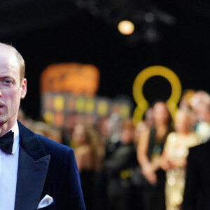 Le prince William lors des BAFTA awards au Royal Albert Hall à Londres le 18 février 2024. © Jordan Pettitt/PA Wire/ABACAPRESS.COM