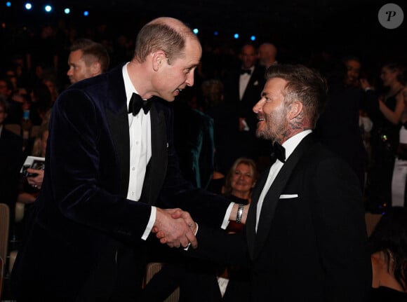 ou encore la légende vivante britannique, David Beckham
David Beckham et le prince William lors des BAFTA awards au Royal Albert Hall à Londres le 18 février 2024. © Jordan Pettitt/PA Wire/ABACAPRESS.COM