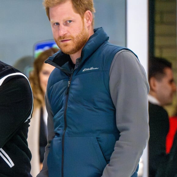 Le prince Harry, duc de Sussex et Meghan Markle, duchesse de Sussex, participent à un entraînement de curling aux Invictus Games Vancouver Whistler 2025, au Hillcrest Community Centre, Vancouver, Colombie-Britannique, Canada, le 16 février 2024.