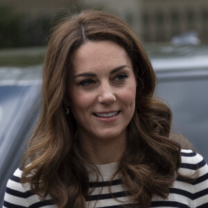 Catherine Kate Middleton, duchesse de Cambridge lors du lancement de la King's Cup, une régate au mois d'août, à Londres le 7 mai 2019. Lors de cet événement, le duc et la duchesse de Cambridge ont déclaré qu'ils sont impatients de rencontrer leur neveu, le fils du prince Harry et de Meghan Markle. 