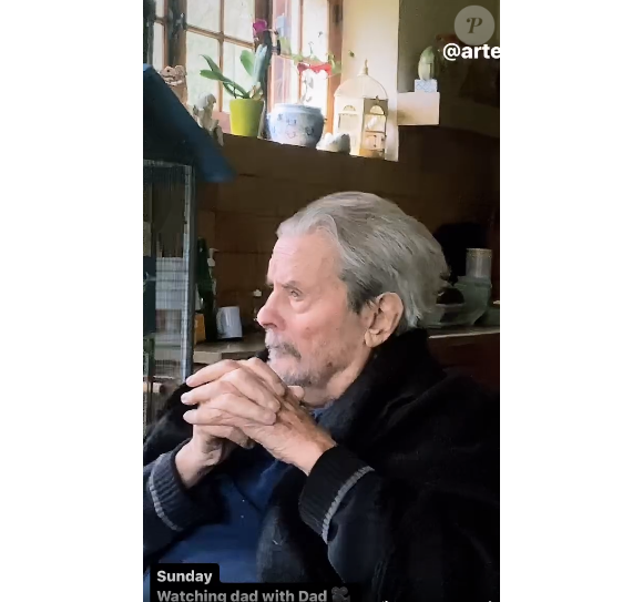 Alain Delon dans la story de son fils Alain-Fabien