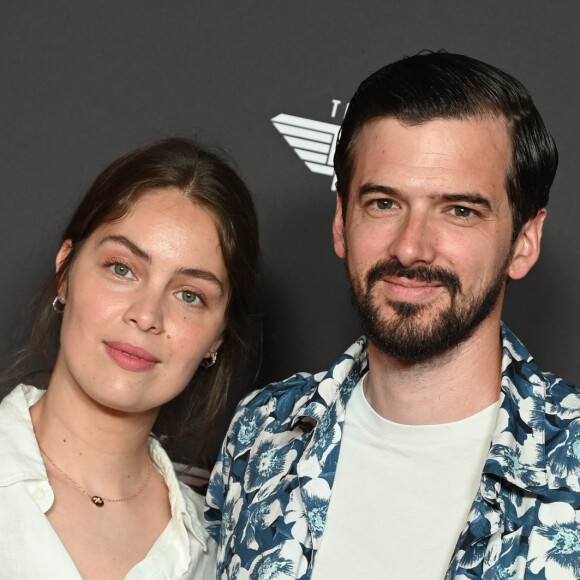 Marie-Ange Casta et son mari Marc-Antoine Le Bret - Avant-première du film "Top Gun Maverick" à l'UGC Normandie à Paris le 19 mai 2022. © Coadic Guirec/Bestimage