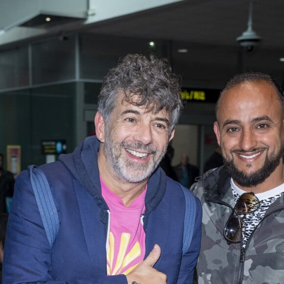 Stephane Plaza - Les célébrités arrivent à l'aéroport de Nice lors du 76ème Festival International du Film de Cannes, le 17 mai 2023. © Perusseau / Da Silva / Bestimage 