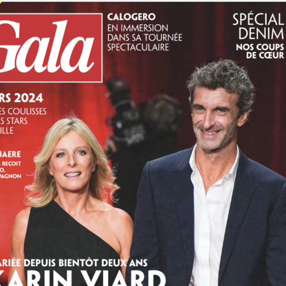 Couverture du magazine Gala du 29 février 2024 avec Karin Viard et son mari Manuel Herrero
