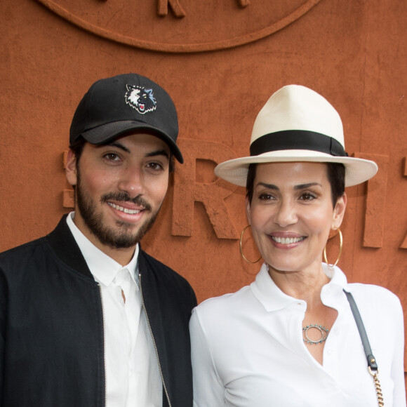 Cristina Cordula son fils Enzo - Personnalités au village lors des internationaux de France de Roland Garros à Paris, le 30 mai 2017. © - Dominique Jacovides - Cyril Moreau/ Bestimage 