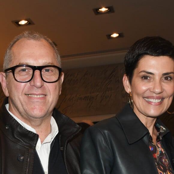 Exclusif - Frédéric Cassin et sa femme Cristina Cordula - People en backstage du spectacle "Jeanfi Janssens atterrit à l'Olympia" à Paris le 9 janvier 2020. © Coadic Guirec/Bestimage e)