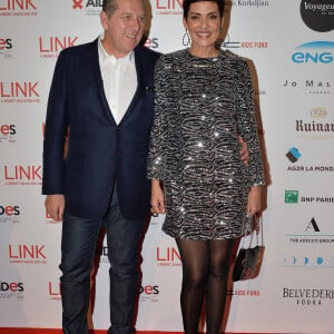 Cristina Cordula et son compagnon Frédéric Cassin - 6ème édition du dîner de charité "Link" en soutien à l'association AIDES au Pavillon Cambon à Paris, le 12 décembre 2016. © Veeren/Bestimage 