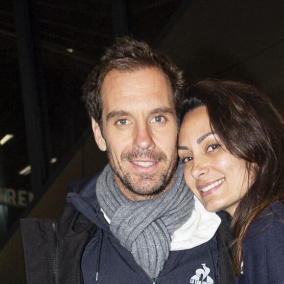 Richard Gasquet et sa compagne Clementine - Célébrités assistent aux combats de MMA, Professional Fighters League Europe (PFL) à l’accord Arena de Bercy à Paris le 7 mars 2024. © Pierre Perusseau/Bestimage