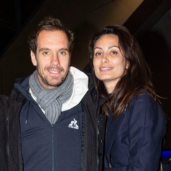 Richard Gasquet et sa compagne Clementine - Célébrités assistent aux combats de MMA, Professional Fighters League Europe (PFL) à l’accord Arena de Bercy à Paris le 7 mars 2024. © Pierre Perusseau/Bestimage