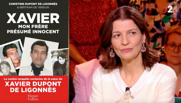 Christine Dupont de Ligonnès, la soeur de Xavier venue promouvoir son livre intitulé "Xavier, mon frère, présumé innocent" sur le plateau de "Quelle époque".