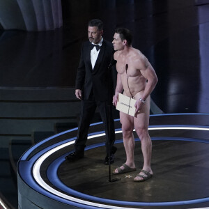 Jimmy Kimmel et John Cena - 96e cérémonie des Oscars au Dolby Theater à Hollywood, le 10 mars 2024. @ Jack Gruber-USA Today/SPUS/ABACAPRESS.COM