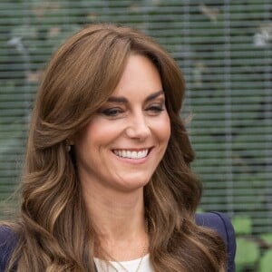 Catherine (Kate) Middleton, princesse de Galles, marraine du Forward Trust, visite la prison HMP High Down de Surrey, Royaume Uni, le 12 septembre 2023. 