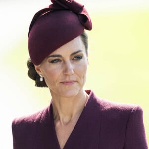 Le prince William, prince de Galles, et Catherine (Kate) Middleton, princesse de Galles assistent à un service religieux marquant le premier anniversaire de la mort de la reine Elizabeth II à la cathédrale St Davids à Haverfordwest dans le Pembrokeshire, pays de Galles, Royaume Uni, le 8 septembre 2023. 