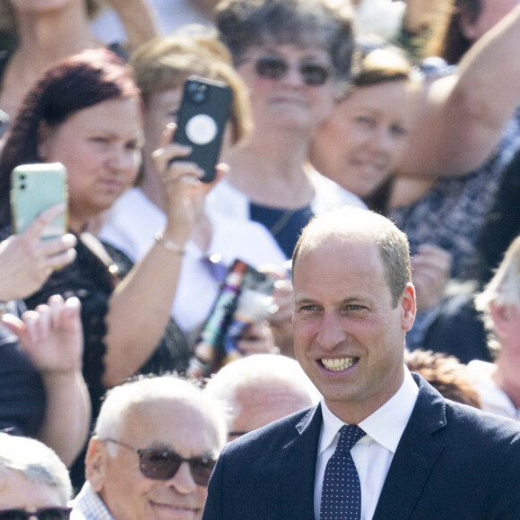 Le prince William, prince de Galles, et Catherine (Kate) Middleton, princesse de Galles assistent à un service religieux marquant le premier anniversaire de la mort de la reine Elizabeth II à la cathédrale St Davids à Haverfordwest dans le Pembrokeshire, pays de Galles, Royaume Uni, le 8 septembre 2023. 