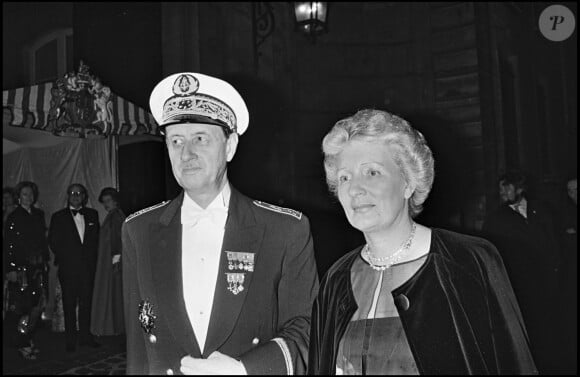 Philippe de Gaulle avec sa femme Henriette en 1981