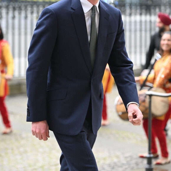 La famille royale britannique et les invités arrivent pour assister au service de célébration de la Journée du Commonwealth (Commonwealth Day) à l'abbaye de Westminster à Londres, célébré cette année en l'absence de Charles III et de Kate. Londres, le 11 mars 2024. 