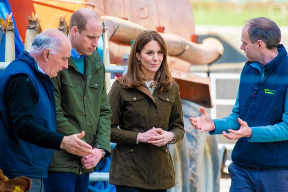 Le prince William et Catherine Kate Middleton lors d'une visite de la ferme Teagasc Research Farm dans le comté de Meath, Irlande le 4 mars 2020.