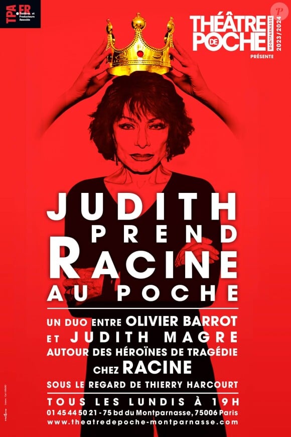 Affiche du spectacle "Judith prend Racine au Poche".