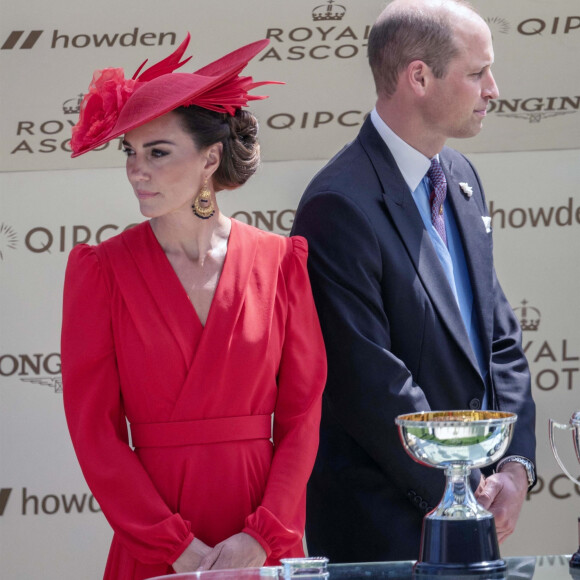 Le prince William et Catherine (Kate) Middleton, princesse de Galles - La famille royale britannique au meeting hippique Royal Ascot à Ascot, le 23 juin 2023.