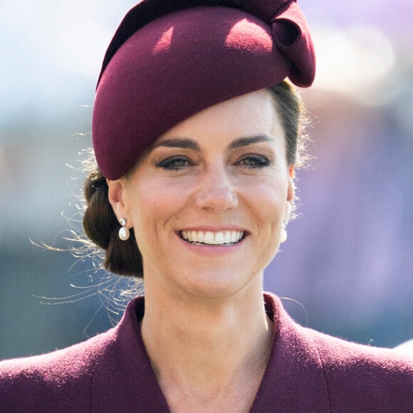 Le prince William, prince de Galles, et Catherine (Kate) Middleton, princesse de Galles assistent à un service religieux marquant le premier anniversaire de la mort de la reine Elizabeth II à la cathédrale St Davids à Haverfordwest dans le Pembrokeshire, pays de Galles, Royaume Uni, le 8 septembre 2023. 