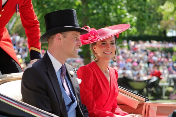 Mais restent très discrets et ne répondent pas aux rumeurs. 
Le prince William, prince de Galles, et Catherine (Kate) Middleton, princesse de Galles - La famille royale britannique au meeting hippique Royal Ascot à Ascot, le 23 juin 2023. 