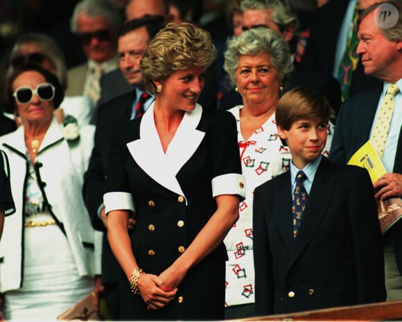 Princesse Diana et son fils William - Wimbledon 1994