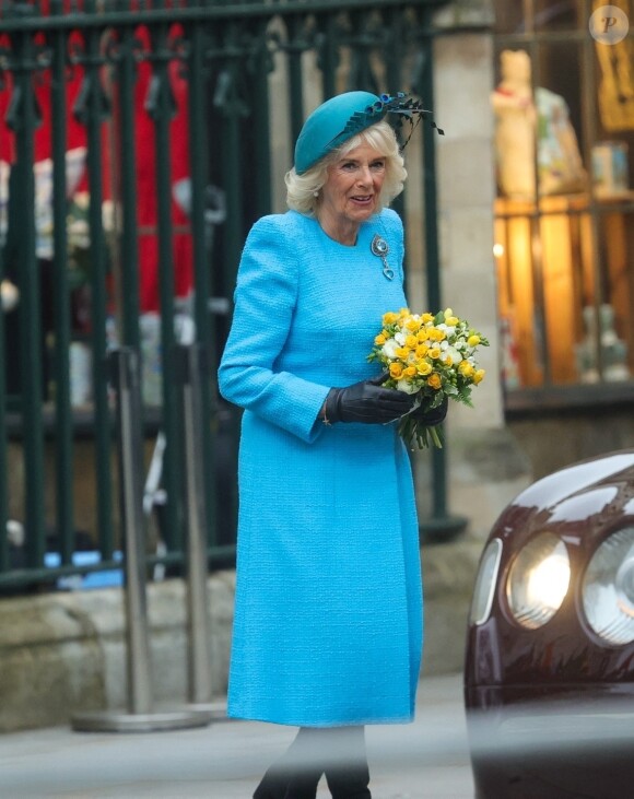 Et tout le monde va pouvoir se reposer !
La famille royale britannique et les invités à la sortie du service de célébration de la Journée du Commonwealth (Commonwealth Day) à l'abbaye de Westminster à Londres, célébré cette année en l'absence de Charles III et de Kate. Londres, le 11 mars 2024. 