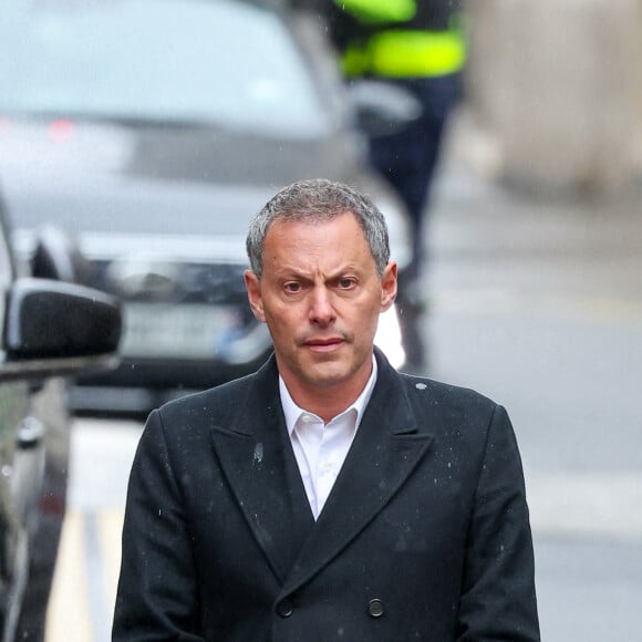 Marc-Olivier Fogiel - Obsèques de l'ancien ministre de la Culture Frédéric Mitterrand en l'Église Saint-Thomas d'Aquin à Paris. Le 26 mars 2024 © Moreau-Jacovides / Bestimage