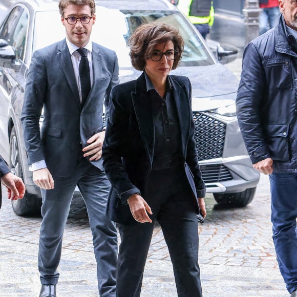 Rachida Dati - Obsèques de l'ancien ministre de la Culture Frédéric Mitterrand en l'Église Saint-Thomas d'Aquin à Paris. Le 26 mars 2024 © Moreau-Jacovides / Bestimage 