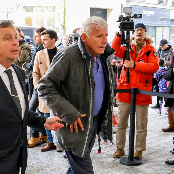 Patrick Poivre d'Arvor (PPDA) - Obsèques de l'ancien ministre de la Culture Frédéric Mitterrand en l'Église Saint-Thomas d'Aquin à Paris. Le 26 mars 2024 © Moreau-Jacovides / Bestimage 