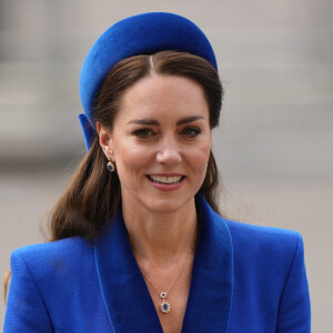 Un privilège que très peu de personnes ont eu puisqu'il s'agissait d'un tête-à-tête
Catherine (Kate) Middleton, duchesse de Cambridge, lors du service annuel du Commonwealth à l'abbaye de Westminster à Londres, Royaume Uni, le 14 mars 2022. 