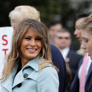 Melania et son fils Barron Trump célèbrent Pâques le 2 avril 2018 à Washington. Photo by Chip Somodevilla/Pool/ABACAPRESS.COM